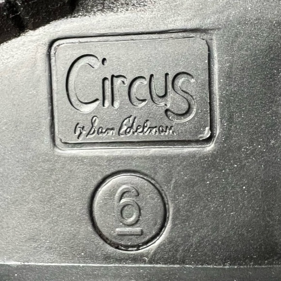 Sam Edelman Circus Black Shiny Rubber Lace Up Combat Boots, Size 6 - Picture 10 of 10